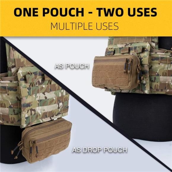 MOLLE Pouch Admin Dump Tactical Pouches Sub Abdominal Drop Carrying Kit EDC Bag - Picture 5 of 6